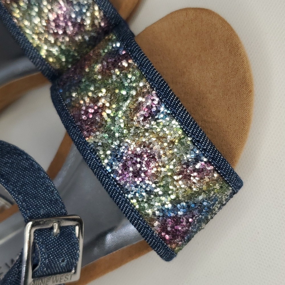 Brand new Nine West Girls Glittery sandals - Picture 3 of 11